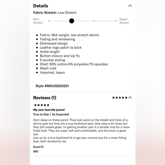 NWT! Moussy Vintage “My Adrian Friend Jeans” Sz 27 - Picture 10 of 10